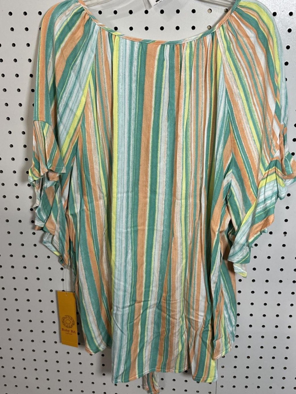 Ruby Rd. Striped Tie-Front Blouse - Picture 2 of 3